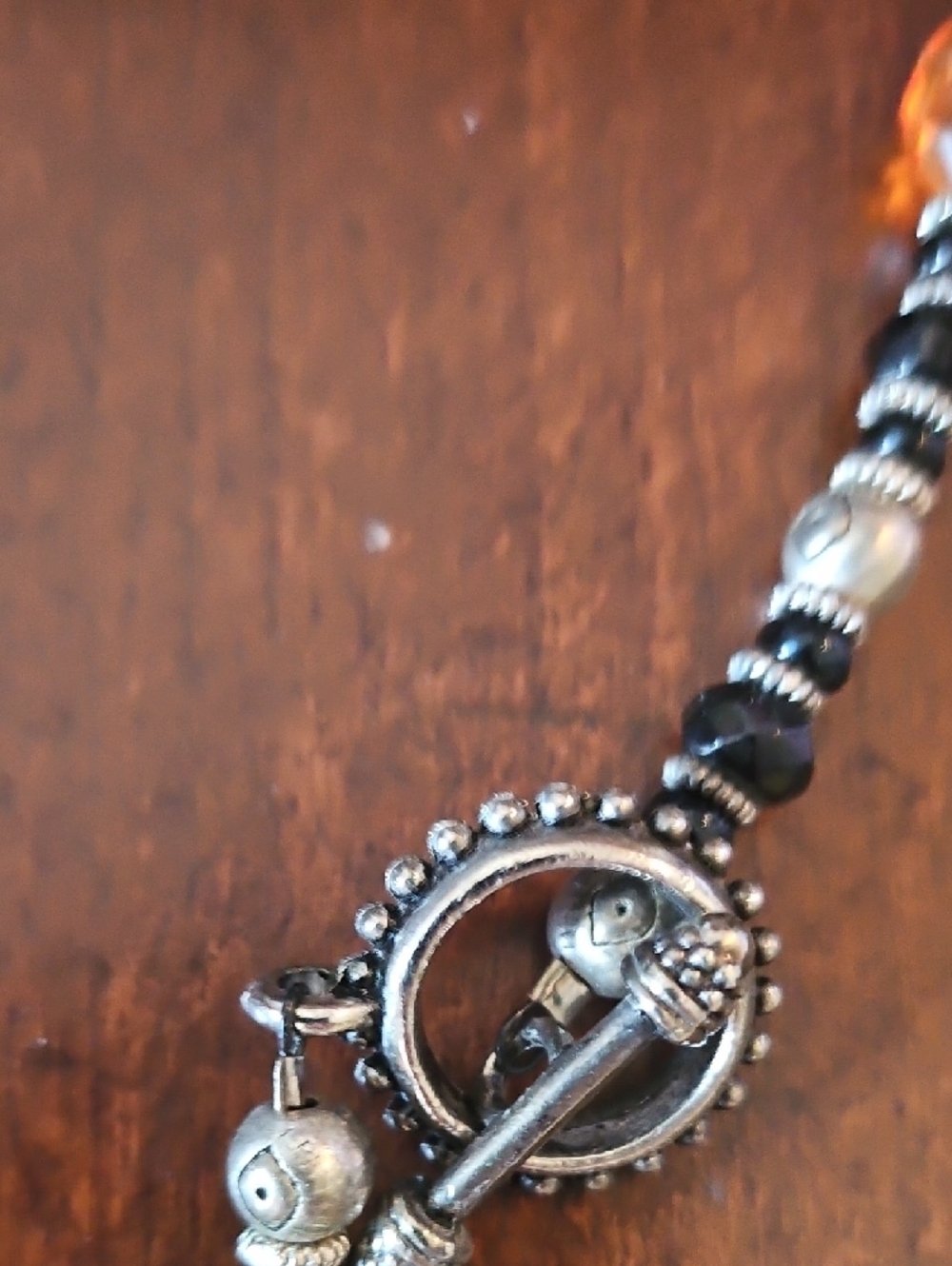 Gorgeous Orange and Black Beaded Necklace, Bracelet & Earring Set - Picture 5 of 6